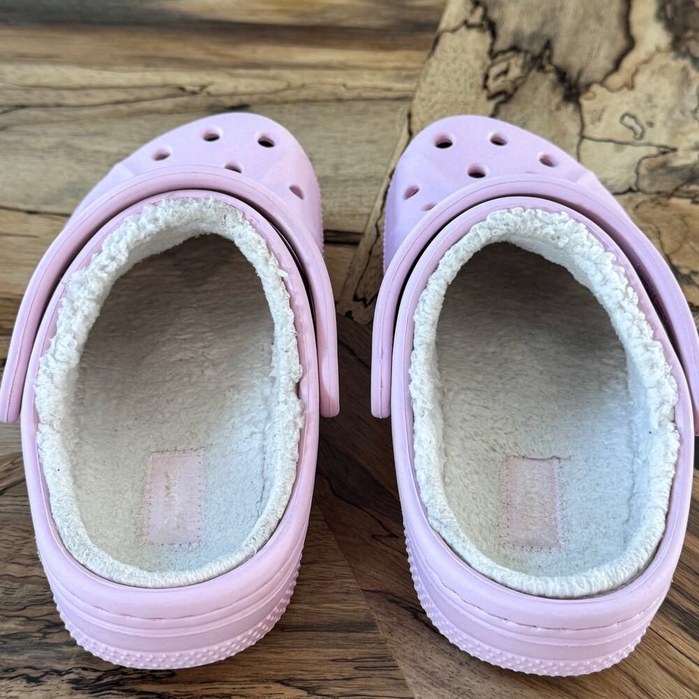 Crocs Ralen Lined Clogs Women's Size 6 - Ballerina Pink Fuzzy Slippers Coquette - Picture 7 of 15